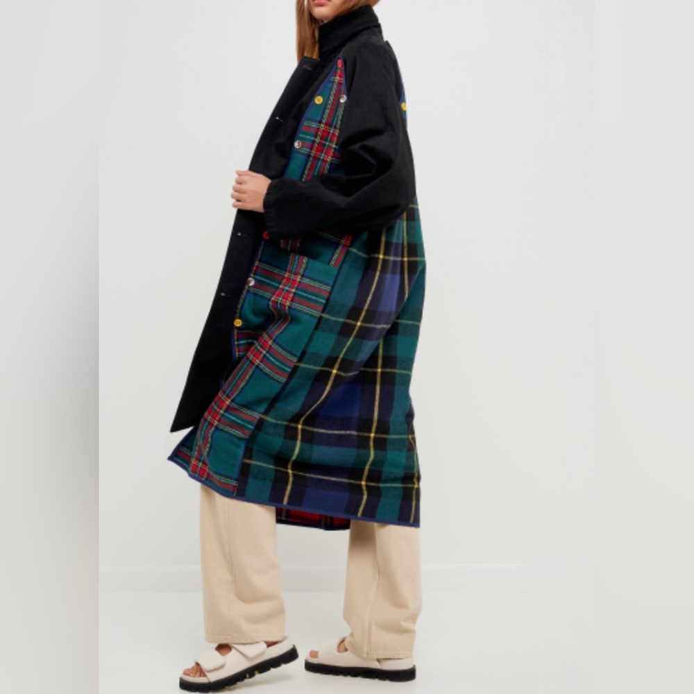 Grey Lab - Reversible Check Long
Coat Multi.  Color: Multiple - Picture 7 of 12